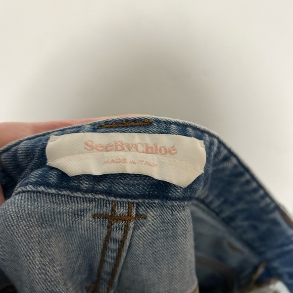 See by Chloe jeans with raw hem and‎ button fly size 27 - Picture 5 of 9